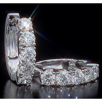 Half bazel fancy Engagement White Gold
