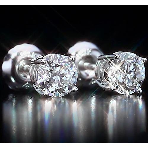   White Gold Diamond  Stud Earrings