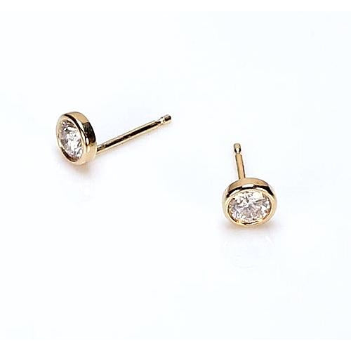  Natural Lady’s Vintage Style White Gold Diamond  Stud Earrings