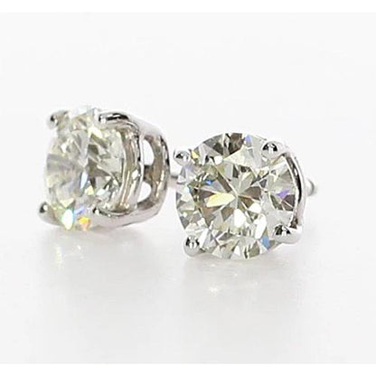 Stud Earrings Diamond Studs Earring 1.50 Carats Basket Setting Jewelry
