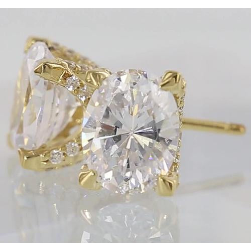  Women Diamond Engagement Ring White Gold Stud Earrings