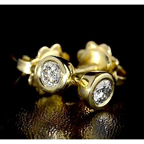 Cushion Diamond    New High Quality Wedding  Stud Earrings White Gold Diamond