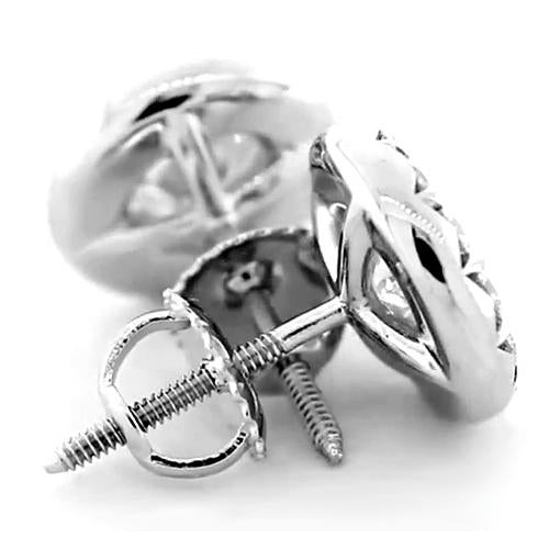 Antique Style New Halo Diamond Studs Halo Stud Earrings