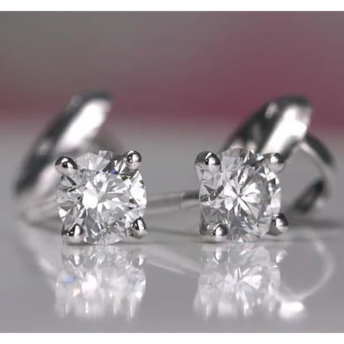  Sparkling Unique Lady’s White Gold  Stud Earrings 