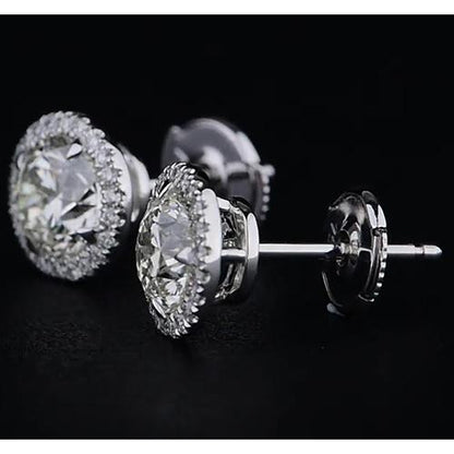 New High Quality Wedding  Studs Halo Earrings White
