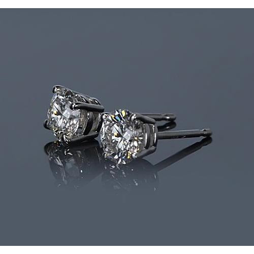 FAncy Round Diamond Stud Basket Set Earring  