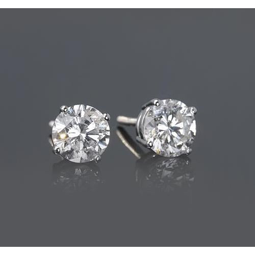Princess Cut White Elegant Woman's S Stud Earrings