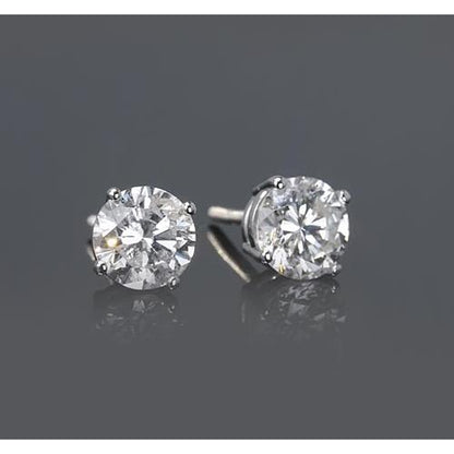 Princess Cut White Elegant Woman's S Stud Earrings