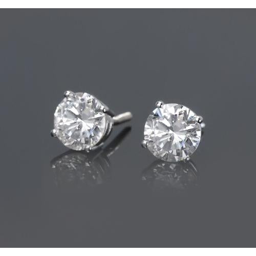 Stud Earrings 1 Carat Diamond Stud Earring Round Cut