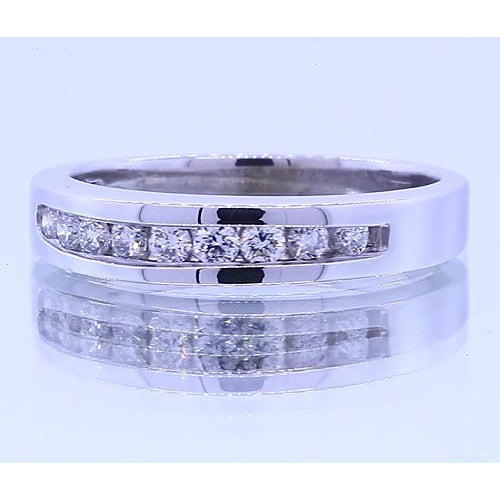 Band 0.90 Carats Anniversary Band Round Diamonds White Gold 14K