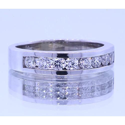 Band 1.20 Carats Round Anniversary Band Diamonds White Gold 14K Vs1 F