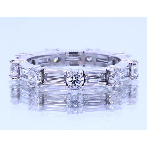 Band Round Diamond & Baguettes Anniversary Band 2.70 Carats
