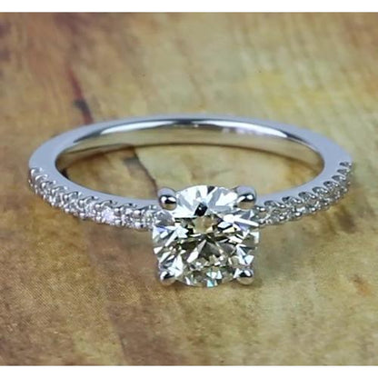 Solitaire Ring with Accents