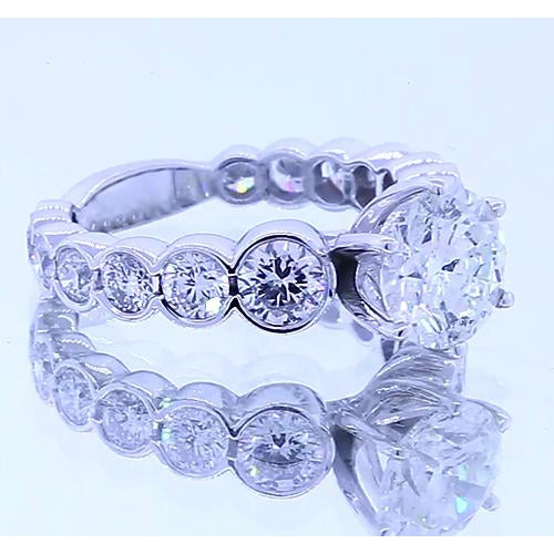 Fancy Round Diamond Engagement Ring