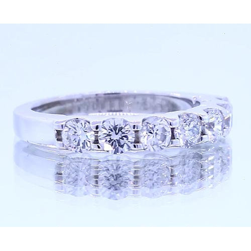 Band 2.10 Carats Round Diamond Anniversary Band White Gold 14K Vs1 F