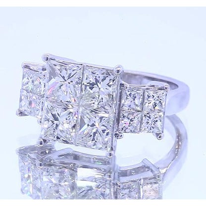 U Prong Princess Cut Anniversary Ring