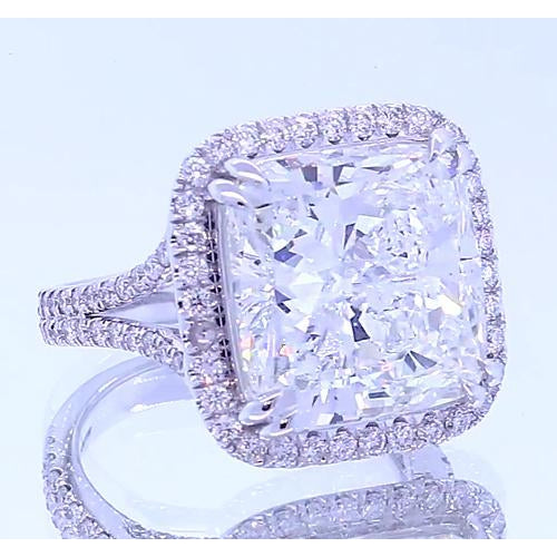 Halo Ring 4.50 Carats Cushion Diamond Halo Anniversary Ring Jewelry