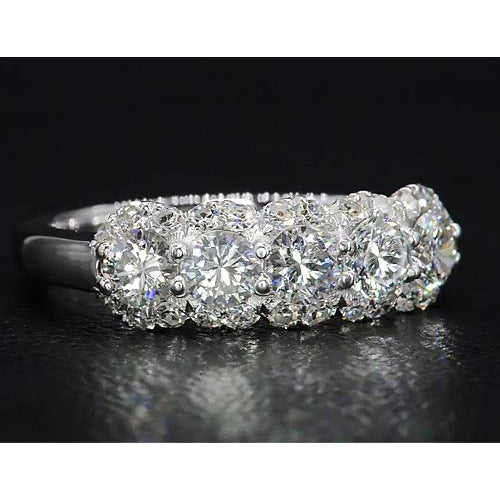 4 Stone Diamond Anniversary Ring