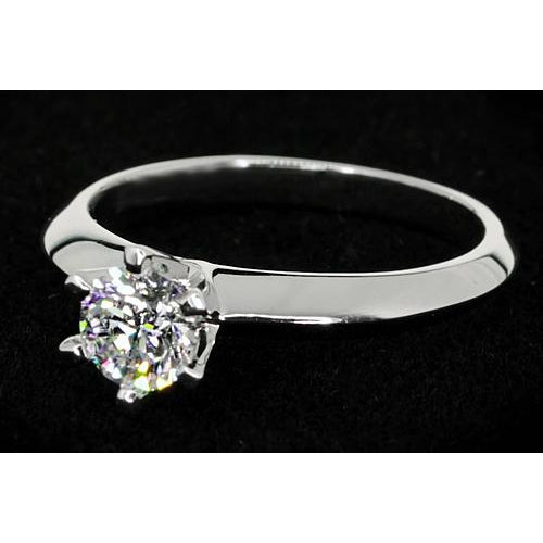 Solitaire Ring One Diamond Solitaire Round Promise Ring 1 Carat Six Prong Set