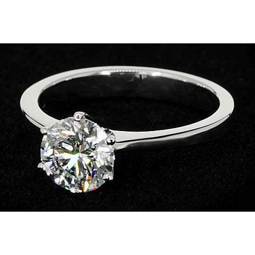 Sparkling  Lady’s  Style White Elegant Gold Diamond Solitaire Ring with Accents 