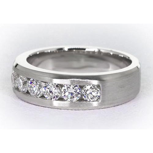 Mens Ring Channel Set Diamond Band Men'S Ring