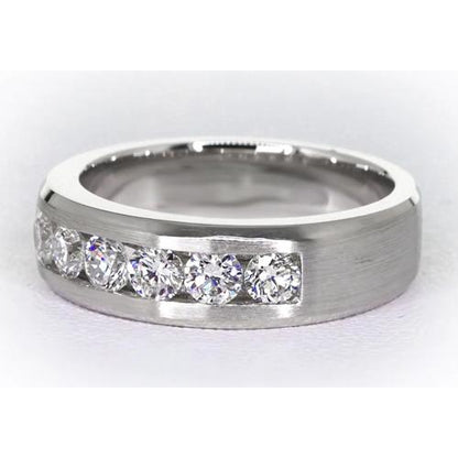 Mens Ring Channel Set Diamond Band Men'S Ring