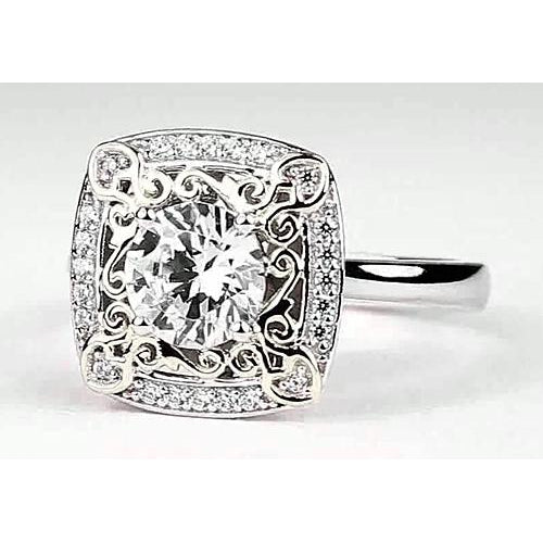 Antique Look Round Anniversary Ring