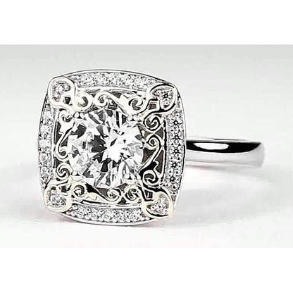 Antique Look Round Anniversary Ring