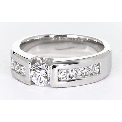Band Round Diamond Anniversary Band Tension Set 1.50 Carats