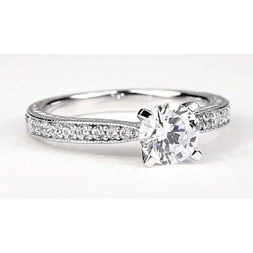 Solitaire Ring with Accents