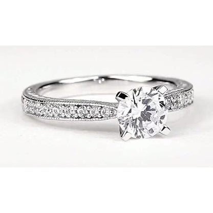 Solitaire Ring with Accents