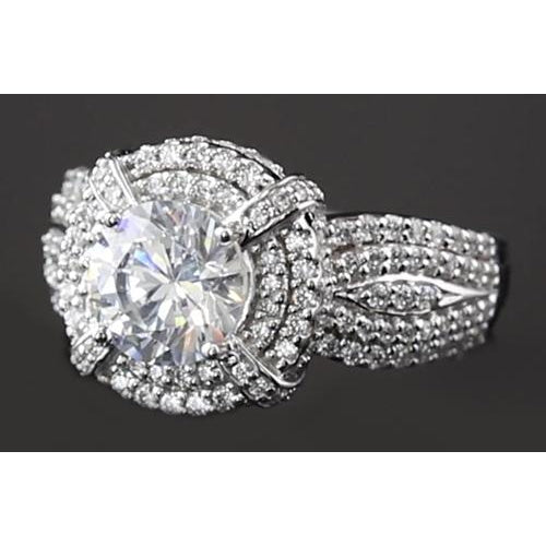 Female Round Diamond Anniversary Ring