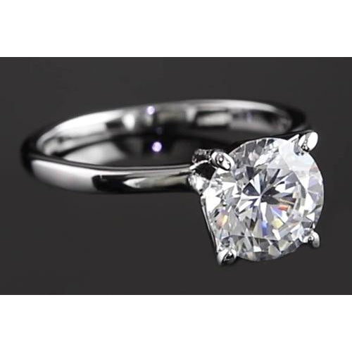 Solitaire Ring Solitaire Round Diamond Ring 2 Carats