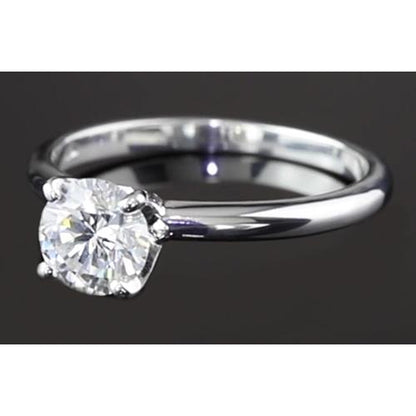  Princess Cut High Quality Sparkling Unique Solitaire White Gold Diamond Ring 