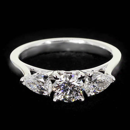 Three-Stone Diamond Ring 2 Carats Women Jewelry New