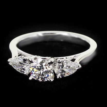  Three-Stone Diamond Ring 2 Carats