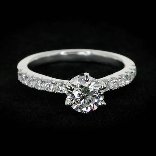 Round Natural Earth Mined Diamond Ring