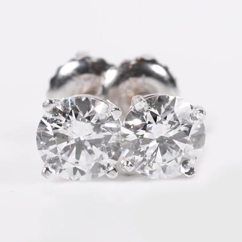 Round Lab Grown Diamond Stud Earrings