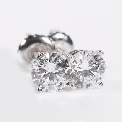  Round Diamond Stud Earrings