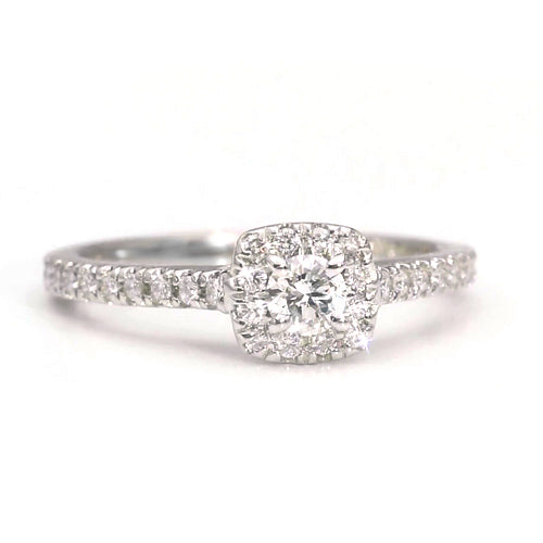  Diamond Halo Engagement Ring
