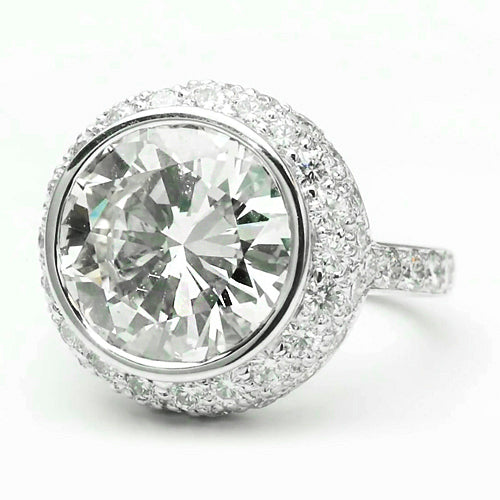  Diamond Engagement Halo Ring