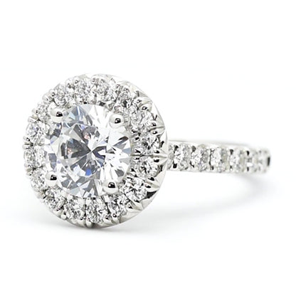  Diamond Engagement Halo Ring