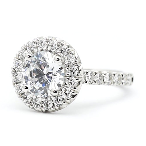  Diamond Engagement Halo Ring