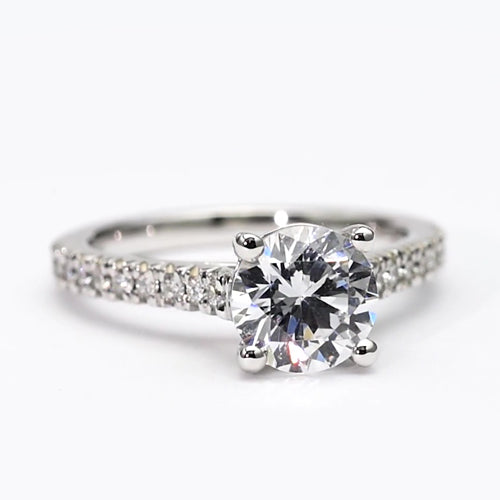 Products Round Diamond Solitaire Ring With Accents Success