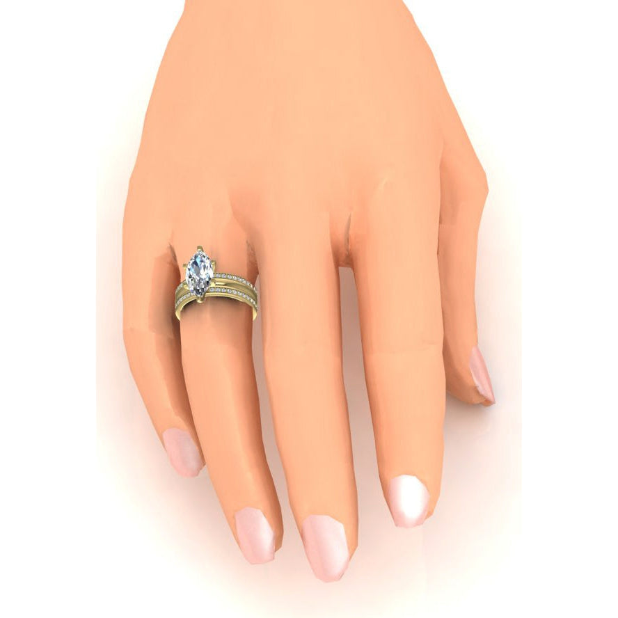 14K Yellow Gold Diamond Ring