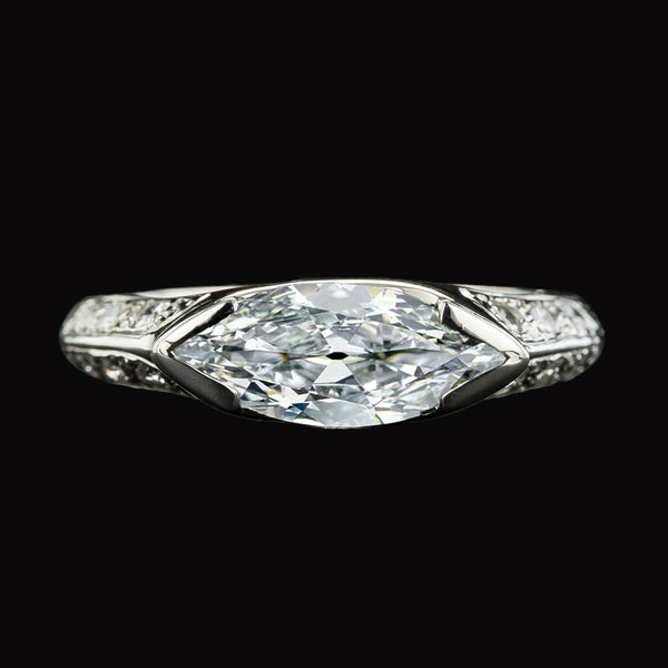 Old Cut Diamond Engagement Ring Prong Set