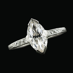 Genuine   Marquise Old Miner Diamond Ring V Prong Set Jewelry 4.75 Carats
