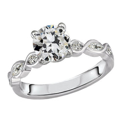 Natural Diamond Ring 3.50ct - White Gold 14K