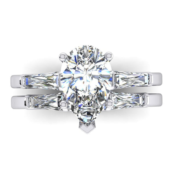 Pear Shape Diamond Ring Set