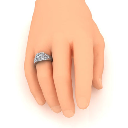 Men's Round Diamond Ring 1.50 Carats Gold 10K